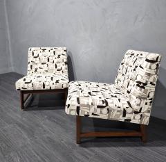 Edward Wormley Edward Wormley for Dunbar Slipper Chairs in French Fabric - 2707221