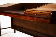 Edward Wormley Edward Wormley for Dunbar Solid Brazilian Rosewood Tambour Desk Model 912C - 1148532