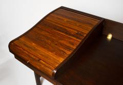 Edward Wormley Edward Wormley for Dunbar Solid Brazilian Rosewood Tambour Desk Model 912C - 1148535