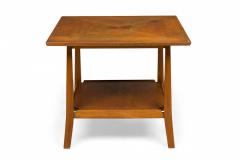 Edward Wormley Edward Wormley for Dunbar Square Top Triangle Grain Wooden End Side Table - 2792248