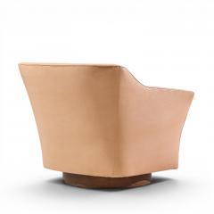 Edward Wormley Edward Wormley for Dunbar Style Mid Century Walnut Swivel Lounge Chairs Pair - 4636036