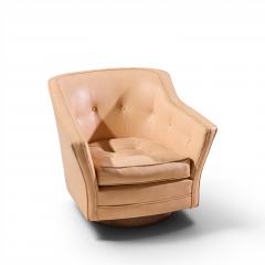 Edward Wormley Edward Wormley for Dunbar Style Mid Century Walnut Swivel Lounge Chairs Pair - 4636037