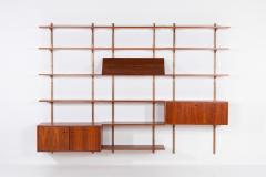 Edward Wormley Edward Wormley for Dunbar Three Bay Walnut Brass Shelving System 1952 - 4810953