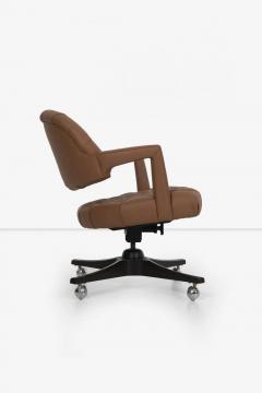 Edward Wormley Edward Wormley for Dunbar Tufted Cantilevered Desk Chair in Spinneybeck Saddle L - 2782928