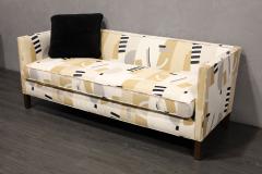 Edward Wormley Edward Wormley for Dunbar Tuxedo Sofa in Elitis Upholstery - 2850373