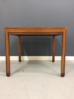 Edward Wormley Edward Wormley for Dunbar Walnut Side Table with Rosewood and Aluminium Accents - 2487804