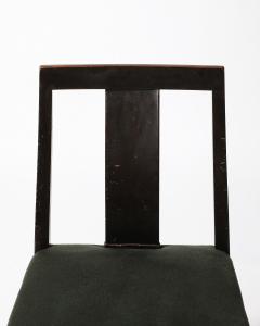 Edward Wormley Mahogany Linen and Brass Side Chair by Edward Wormley for Dunbar USA c 1950 - 4207246