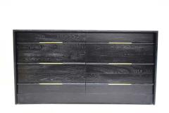 Edward Wormley Mid Century Chest of Drawers in Ebony Cerused Oak with Brass Pulls - 1458205