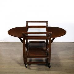 Edward Wormley Mid Century Hand Rubbed Walnut Drop Leaf Bar Cart by Edward Wormley for Dunbar - 3276054