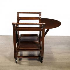 Edward Wormley Mid Century Hand Rubbed Walnut Drop Leaf Bar Cart by Edward Wormley for Dunbar - 3276130