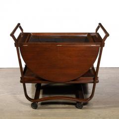 Edward Wormley Mid Century Hand Rubbed Walnut Drop Leaf Bar Cart by Edward Wormley for Dunbar - 3276152