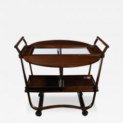 Edward Wormley Mid Century Hand Rubbed Walnut Drop Leaf Bar Cart by Edward Wormley for Dunbar - 3281352