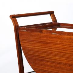 Edward Wormley Mid Century Hand Rubbed Walnut Drop Leaf Bar Cart by Edward Wormley for Dunbar - 4038139