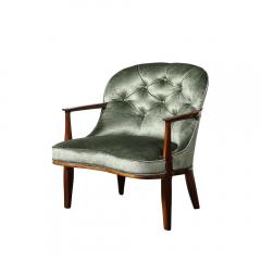 Edward Wormley Mid Century Janus Club Chairs by Edward Wormley for Dunbar in Velvet Walnut - 4162066