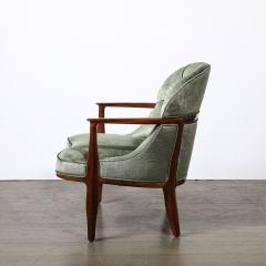 Edward Wormley Mid Century Janus Club Chairs by Edward Wormley for Dunbar in Velvet Walnut - 4162067