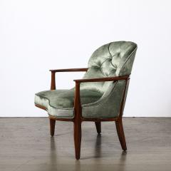 Edward Wormley Mid Century Janus Club Chairs by Edward Wormley for Dunbar in Velvet Walnut - 4162073