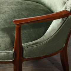 Edward Wormley Mid Century Janus Club Chairs by Edward Wormley for Dunbar in Velvet Walnut - 4162074