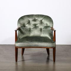 Edward Wormley Mid Century Janus Club Chairs by Edward Wormley for Dunbar in Velvet Walnut - 4162082