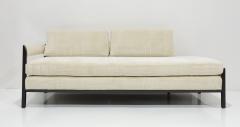 Edward Wormley Mid Century Modern Daybed with Teak Frame and Donghia Cut Velvet - 3865184