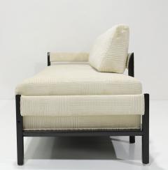 Edward Wormley Mid Century Modern Daybed with Teak Frame and Donghia Cut Velvet - 3865185