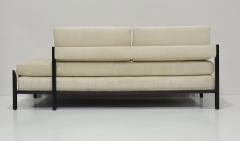 Edward Wormley Mid Century Modern Daybed with Teak Frame and Donghia Cut Velvet - 3865187