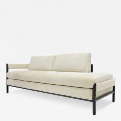 Edward Wormley Mid Century Modern Daybed with Teak Frame and Donghia Cut Velvet - 3867054