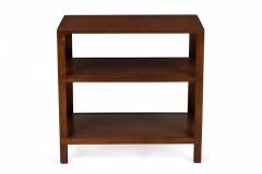 Edward Wormley Pair of American 3 Tiered Wooden Rectangular End Side Tables - 2790063