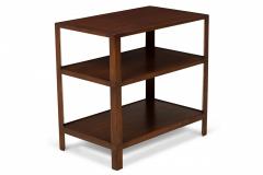Edward Wormley Pair of American 3 Tiered Wooden Rectangular End Side Tables - 2790064