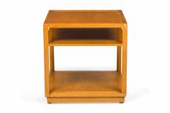 Edward Wormley Pair of American Square Wooden Double Shelf End Side Table - 2790074