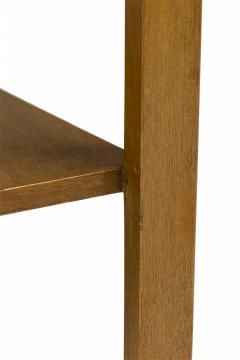 Edward Wormley Pair of American Square Wooden Two Tier End Side Tables - 2790078