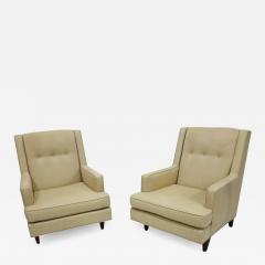 Edward Wormley Pair of Dunbar High Back Mr Lounge Chairs by Edward Wormley - 1901821