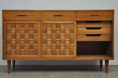 Edward Wormley Pair of Dunbar Woven Front Credenzas by Edward Wormley - 428763