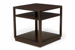 Edward Wormley Pair of Edward Wormley American Square Wooden End Side Tables - 2790055