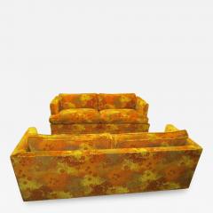Edward Wormley Pair of Edward Wormley Dunbar Love Seats Sofas Jack Lenor Larsen - 1243900