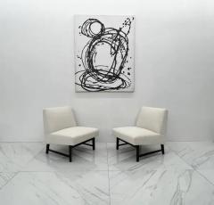 Edward Wormley Pair of Edward Wormley Slipper Chairs for Dunbar - 3176079