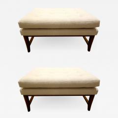 Edward Wormley Pair of Large Edward Wormley Ottomans or Stools for Dunbar - 928341