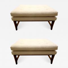 Edward Wormley Pair of Large Edward Wormley Ottomans or Stools for Dunbar - 770555