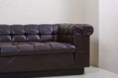 Edward Wormley Party Sofa Model 5407 in Dark Brown Leather by Edward Wormley for Dunbar - 1076890