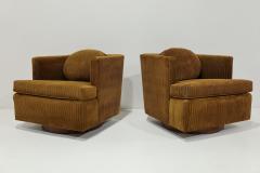 Edward Wormley Rare Edward Wormley for Dunbar Model 251 Swivel Lounge Chairs - 4327956