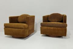 Edward Wormley Rare Edward Wormley for Dunbar Model 251 Swivel Lounge Chairs - 4327957