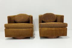 Edward Wormley Rare Edward Wormley for Dunbar Model 251 Swivel Lounge Chairs - 4327959