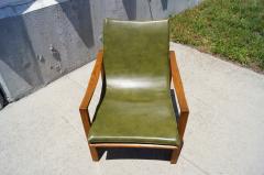 Edward Wormley Rare Leather Embossed Lounge Chair by Edward Wormley for Dunbar - 147967