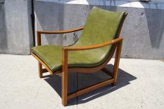 Edward Wormley Rare Leather Embossed Lounge Chair by Edward Wormley for Dunbar - 147968