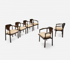 Edward Wormley Rare Set of Six Edward Wormley Horseshoe Chairs Model 935 for Dunbar - 4473080