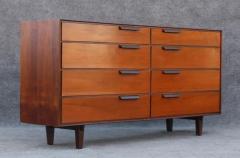 Edward Wormley Restored Edward Wormley Dunbar Walnut Leather 8 Drawer Dresser or Cabinet - 3427772