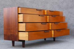Edward Wormley Restored Edward Wormley Dunbar Walnut Leather 8 Drawer Dresser or Cabinet - 3427775