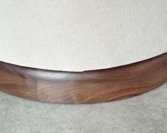 Edward Wormley Set MCM Swivel Chairs in Taupe Velvet Walnut C 1950s - 4580161
