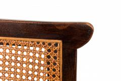 Edward Wormley Set of 4 Caned Back Wooden Dining Armchairs - 2789740