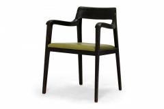 Edward Wormley Set of 6 American Riemerschmid Black and Green Dining Chairs - 2789674