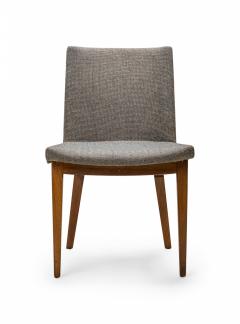 Edward Wormley Set of 6 Edward J Wormley Gray Fabric Upholstered Dining Side Chairs - 2787596